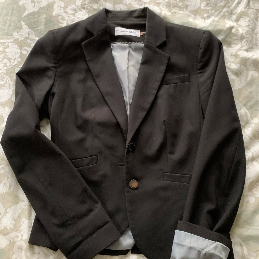 Calvin Klein classic black pantsuit - Picture 2 of 6